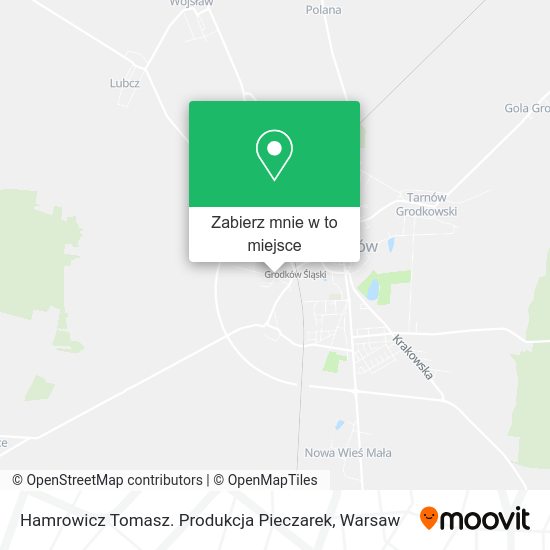 Mapa Hamrowicz Tomasz. Produkcja Pieczarek