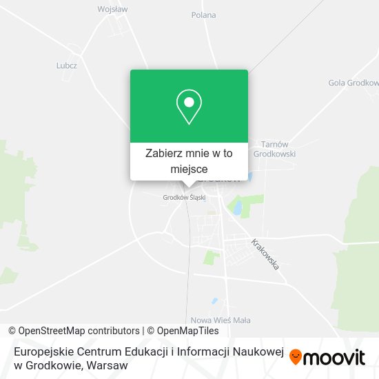 Mapa Europejskie Centrum Edukacji i Informacji Naukowej w Grodkowie