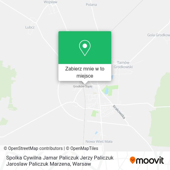 Mapa Spolka Cywilna Jamar Paliczuk Jerzy Paliczuk Jaroslaw Paliczuk Marzena