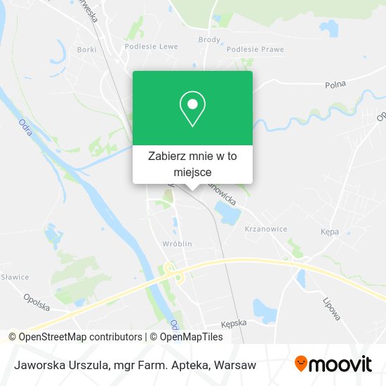 Mapa Jaworska Urszula, mgr Farm. Apteka