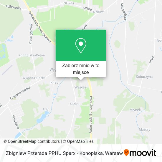 Mapa Zbigniew Przerada PPHU Sparx - Konopiska