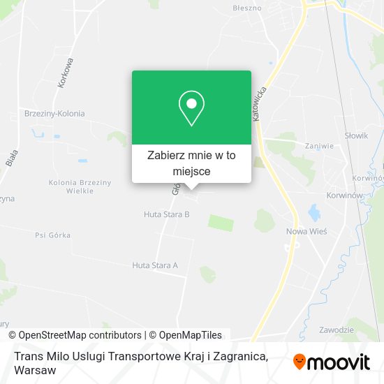 Mapa Trans Milo Uslugi Transportowe Kraj i Zagranica