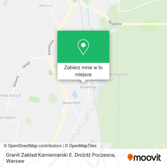 Mapa Granit Zakład Kamieniarski E. Dróżdż Poczesna