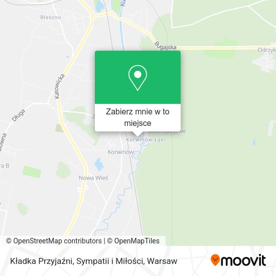 Mapa Kładka Przyjaźni, Sympatii i Miłości