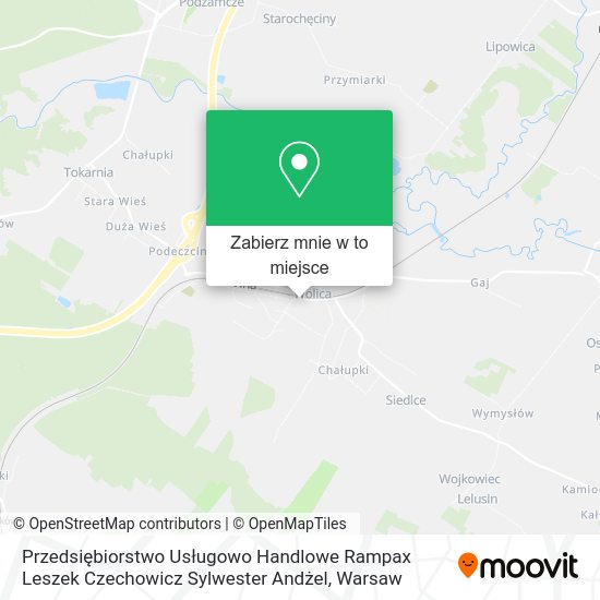 Mapa Przedsiębiorstwo Usługowo Handlowe Rampax Leszek Czechowicz Sylwester Andżel