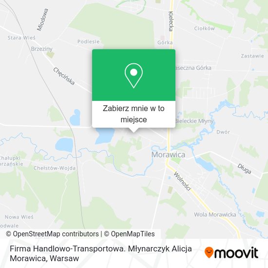 Mapa Firma Handlowo-Transportowa. Młynarczyk Alicja Morawica