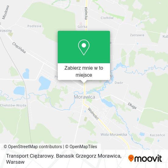 Mapa Transport Ciężarowy. Banasik Grzegorz Morawica