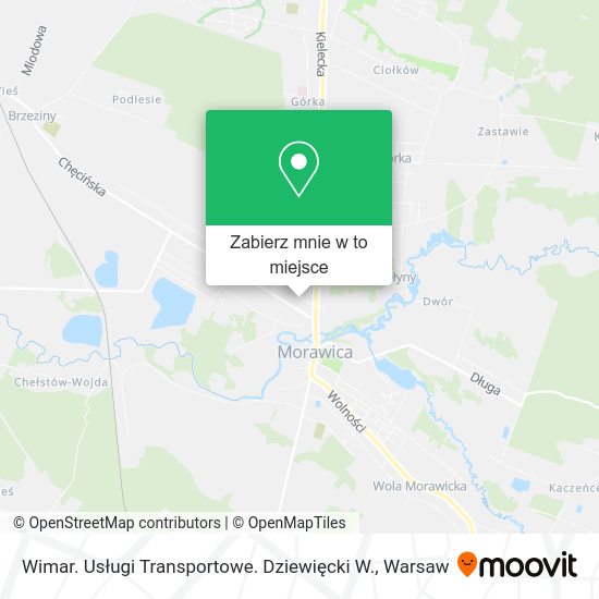 Mapa Wimar. Usługi Transportowe. Dziewięcki W.