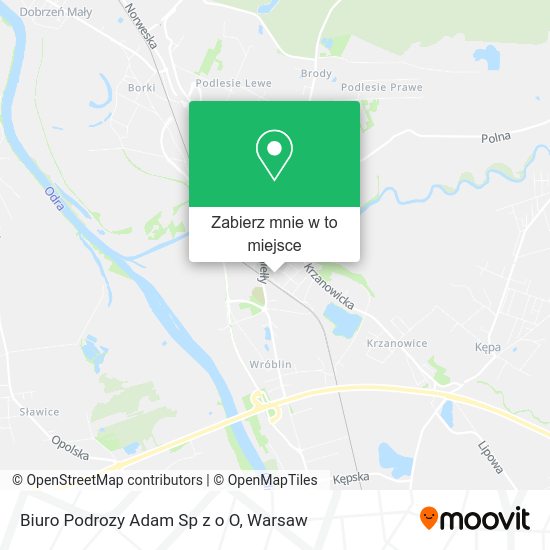 Mapa Biuro Podrozy Adam Sp z o O