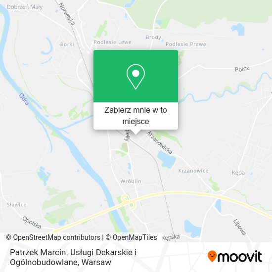 Mapa Patrzek Marcin. Usługi Dekarskie i Ogólnobudowlane