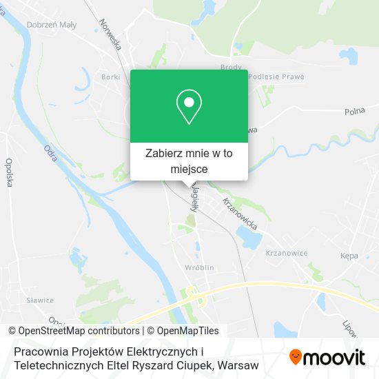 Mapa Pracownia Projektów Elektrycznych i Teletechnicznych Eltel Ryszard Ciupek