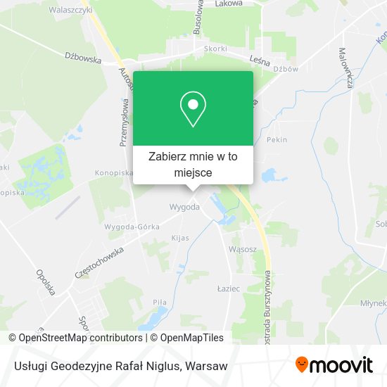 Mapa Usługi Geodezyjne Rafał Niglus