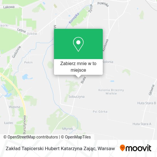 Mapa Zakład Tapicerski Hubert Katarzyna Zając