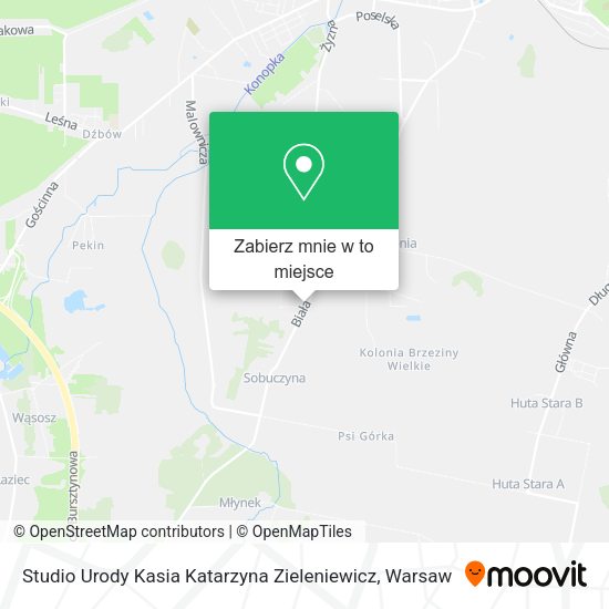 Mapa Studio Urody Kasia Katarzyna Zieleniewicz