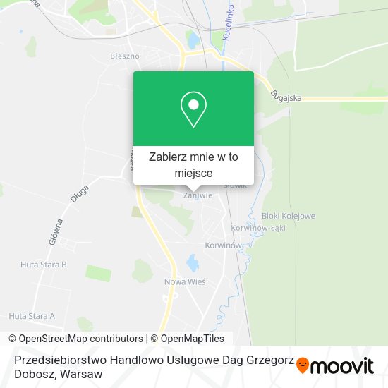 Mapa Przedsiebiorstwo Handlowo Uslugowe Dag Grzegorz Dobosz