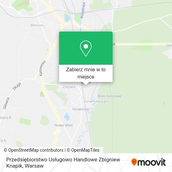 Mapa Przedsiębiorstwo Usługowo Handlowe Zbigniew Knapik