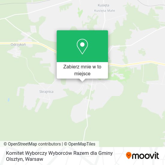 Mapa Komitet Wyborczy Wyborców Razem dla Gminy Olsztyn