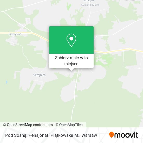 Mapa Pod Sosną. Pensjonat. Piątkowska M.