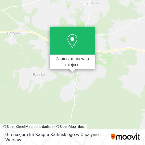 Mapa Gimnazjum Im Kaspra Karlińskiego w Olsztynie