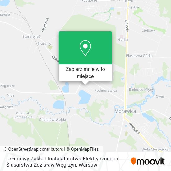 Mapa Usługowy Zakład Instalatorstwa Elektrycznego i Ślusarstwa Zdzisław Węgrzyn