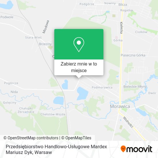 Mapa Przedsiębiorstwo Handlowo-Usługowe Mardex Mariusz Dyk