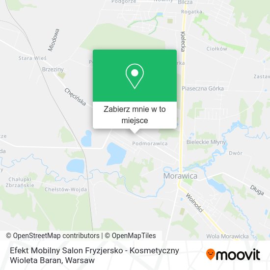 Mapa Efekt Mobilny Salon Fryzjersko - Kosmetyczny Wioleta Baran