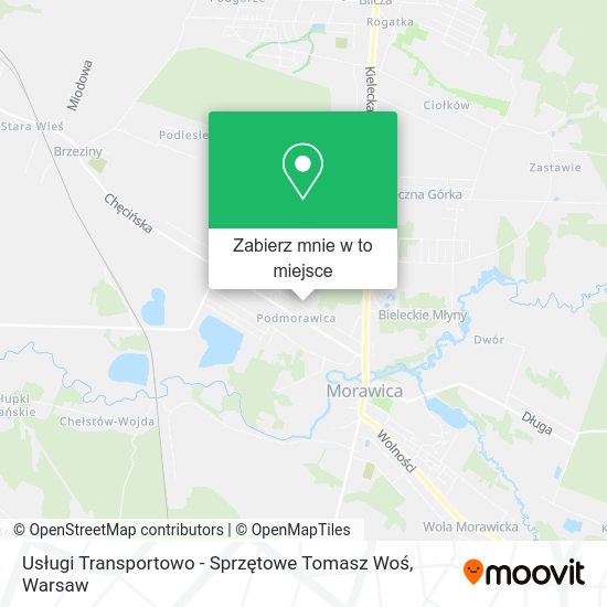 Mapa Usługi Transportowo - Sprzętowe Tomasz Woś