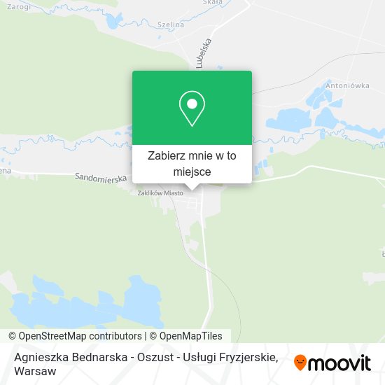 Mapa Agnieszka Bednarska - Oszust - Usługi Fryzjerskie