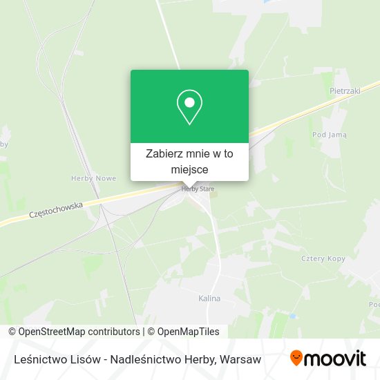 Mapa Leśnictwo Lisów - Nadleśnictwo Herby