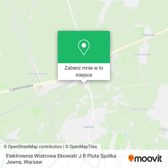 Mapa Elektrownia Wiatrowa Ekowiatr J B Pluta Spółka Jawna