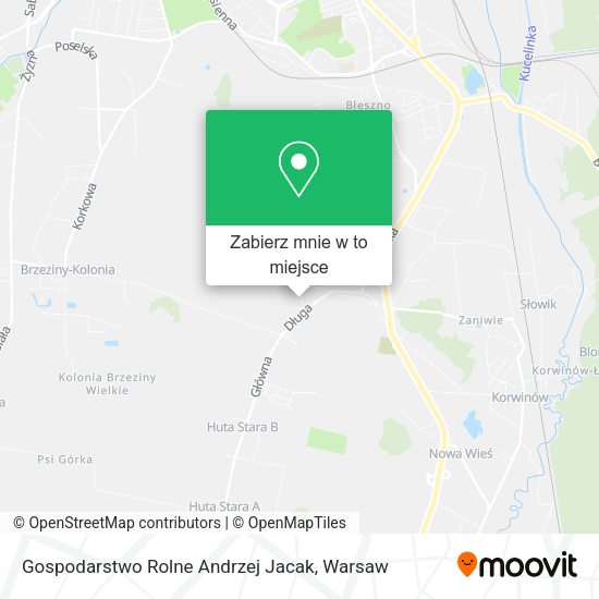 Mapa Gospodarstwo Rolne Andrzej Jacak