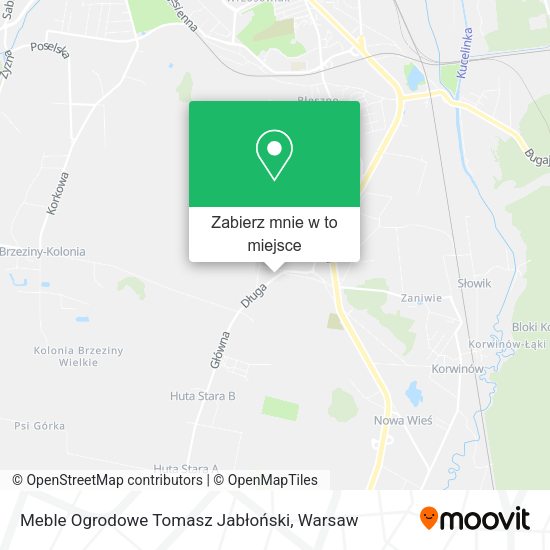 Mapa Meble Ogrodowe Tomasz Jabłoński