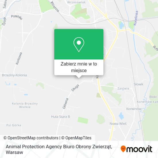 Mapa Animal Protection Agency Biuro Obrony Zwierząt