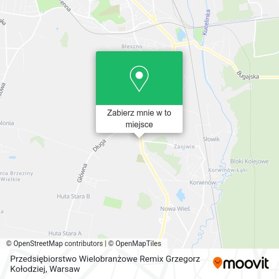 Mapa Przedsiębiorstwo Wielobranżowe Remix Grzegorz Kołodziej