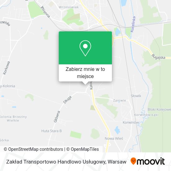 Mapa Zakład Transportowo Handlowo Usługowy