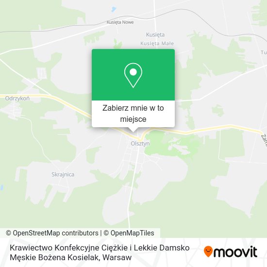 Mapa Krawiectwo Konfekcyjne Ciężkie i Lekkie Damsko Męskie Bożena Kosielak