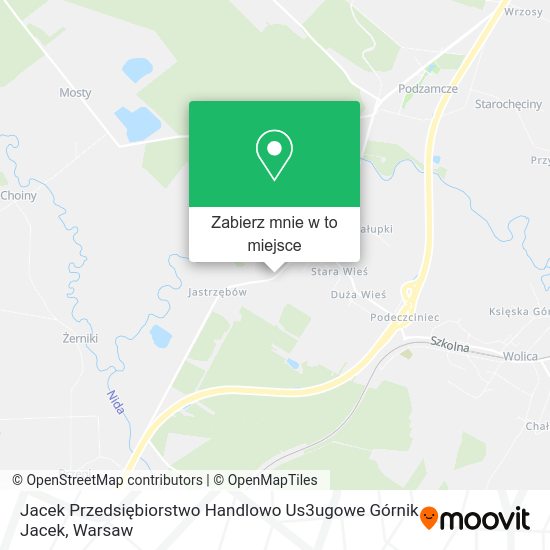 Mapa Jacek Przedsiębiorstwo Handlowo Us3ugowe Górnik Jacek