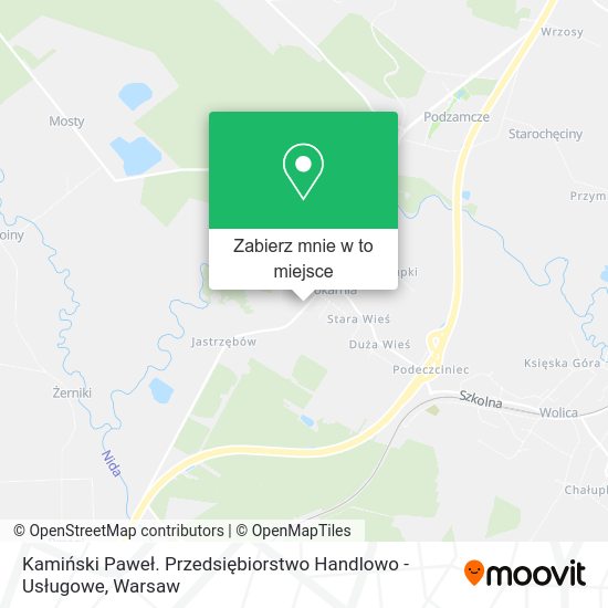 Mapa Kamiński Paweł. Przedsiębiorstwo Handlowo - Usługowe