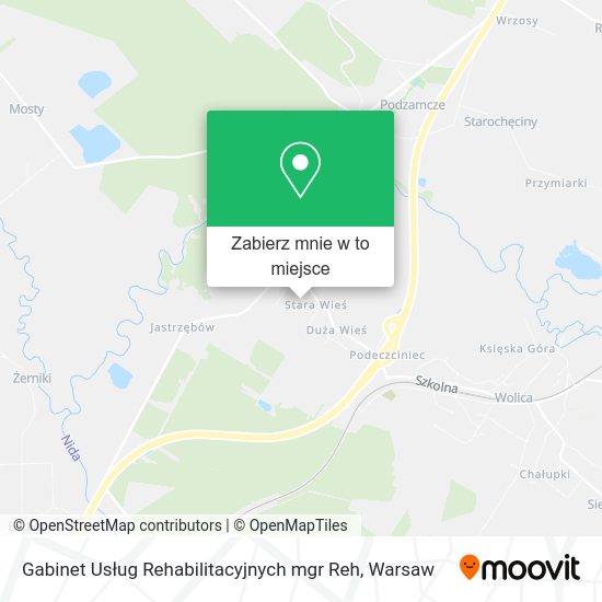 Mapa Gabinet Usług Rehabilitacyjnych mgr Reh