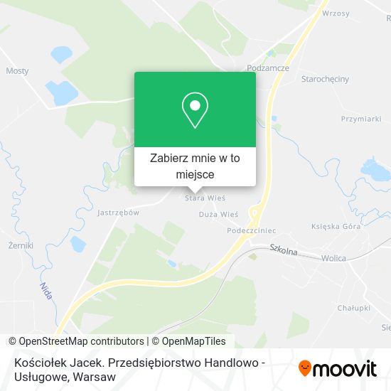 Mapa Kościołek Jacek. Przedsiębiorstwo Handlowo - Usługowe