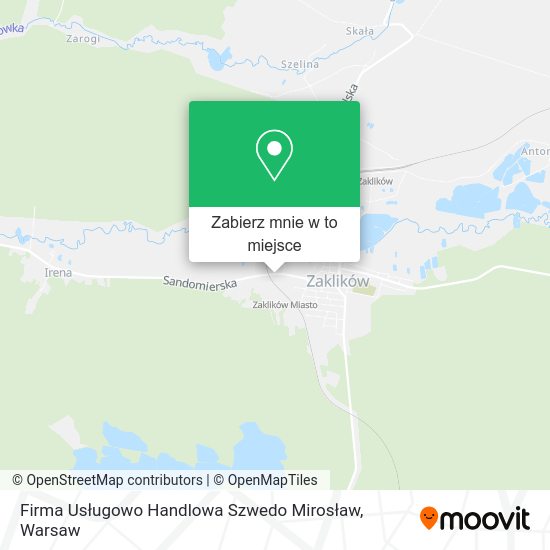 Mapa Firma Usługowo Handlowa Szwedo Mirosław