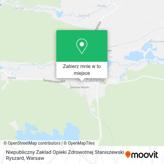 Mapa Niepubliczny Zakład Opieki Zdrowotnej Staniszewski Ryszard