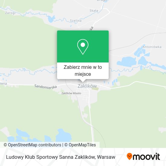 Mapa Ludowy Klub Sportowy Sanna Zaklików