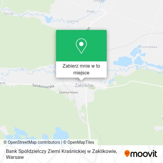 Mapa Bank Spółdzielczy Ziemi Kraśnickiej w Zaklikowie