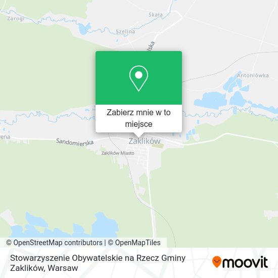 Mapa Stowarzyszenie Obywatelskie na Rzecz Gminy Zaklików