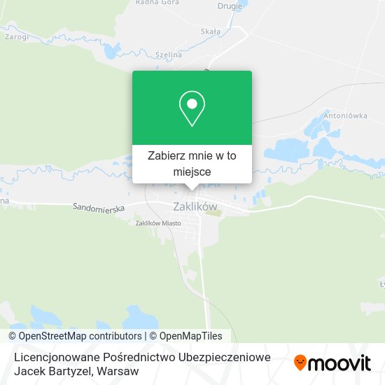 Mapa Licencjonowane Pośrednictwo Ubezpieczeniowe Jacek Bartyzel