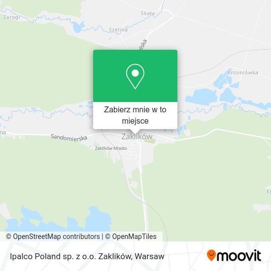 Mapa Ipalco Poland sp. z o.o. Zaklików