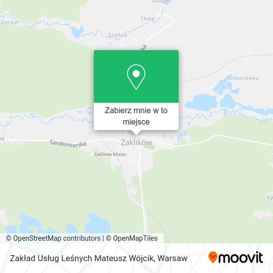 Mapa Zakład Usług Leśnych Mateusz Wójcik