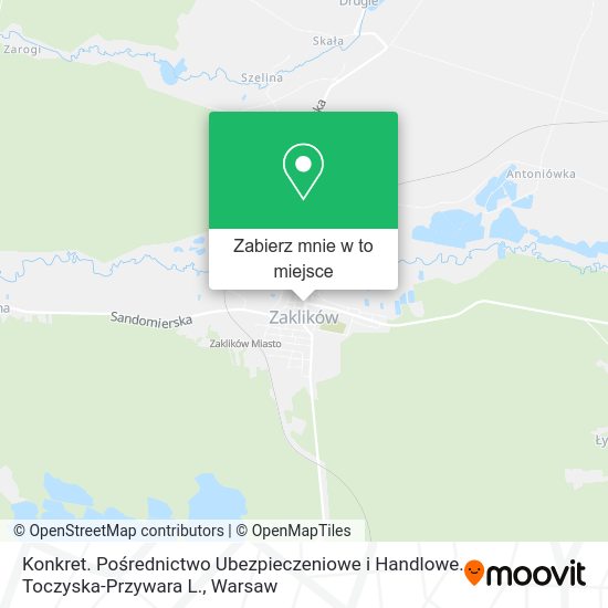 Mapa Konkret. Pośrednictwo Ubezpieczeniowe i Handlowe. Toczyska-Przywara L.