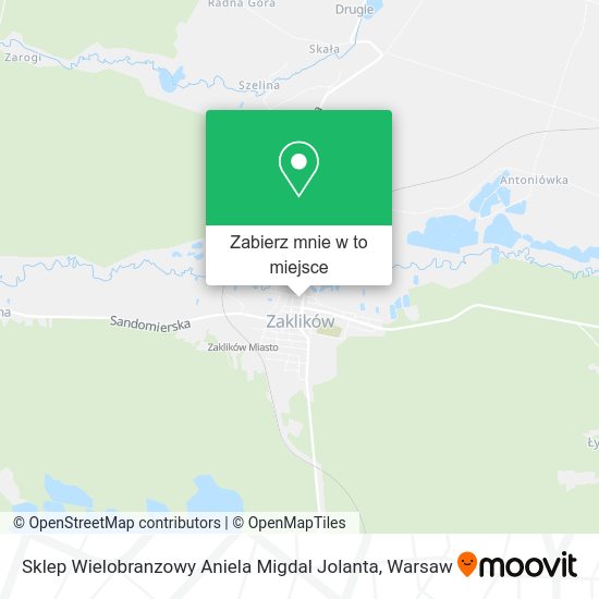 Mapa Sklep Wielobranzowy Aniela Migdal Jolanta